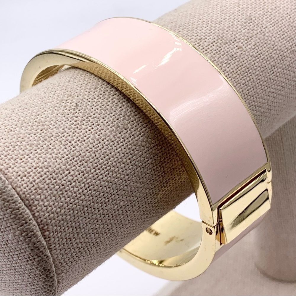 J. Crew Pale Pink Hinged Bangle Bracelet